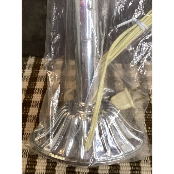 Vintage Single Light Candolier Candelabra Electric Drip Candle Silver Plastic X2 - Picture 5 of 16